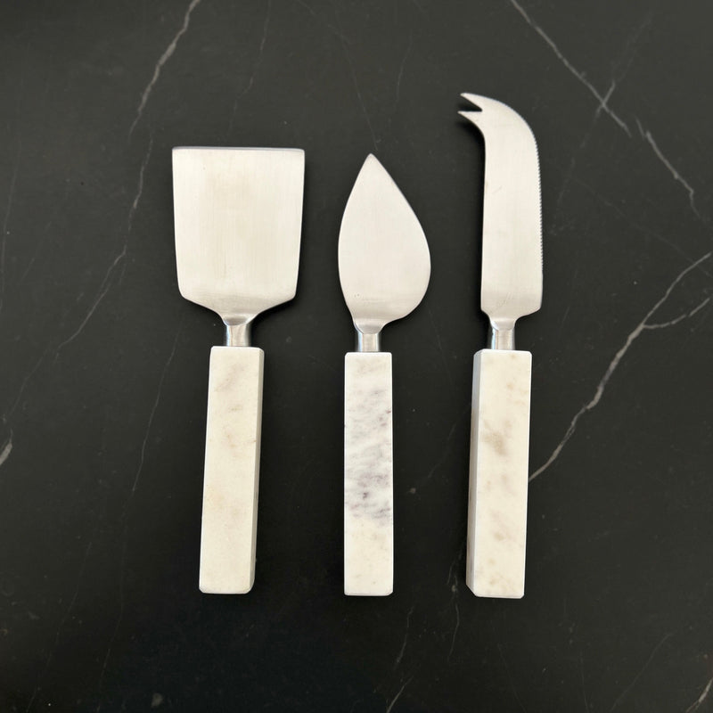 NEW Blanco Cheese Knife Set of 3- Marble